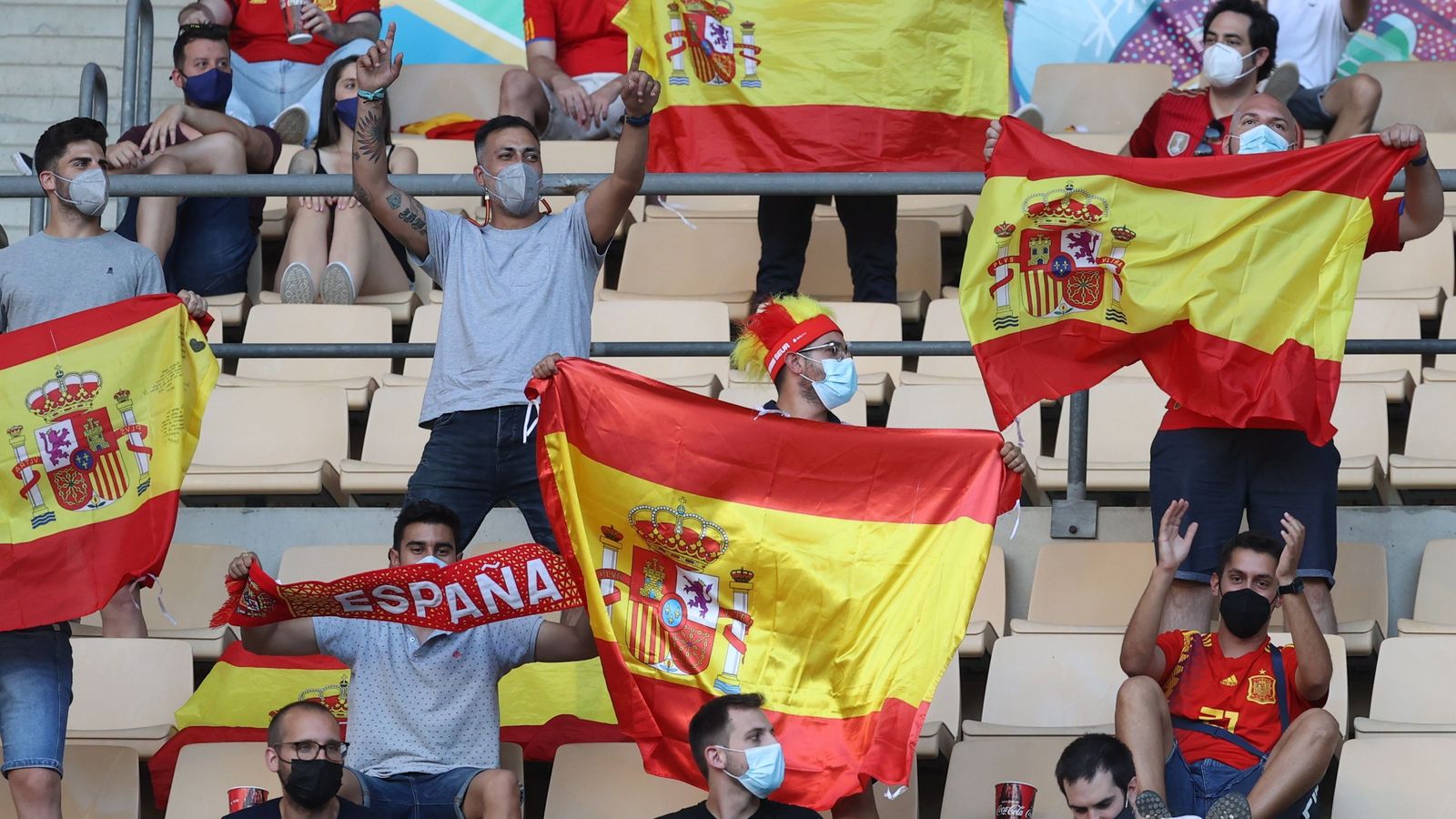 Imagen de la grada del estadio de La Cartuja.