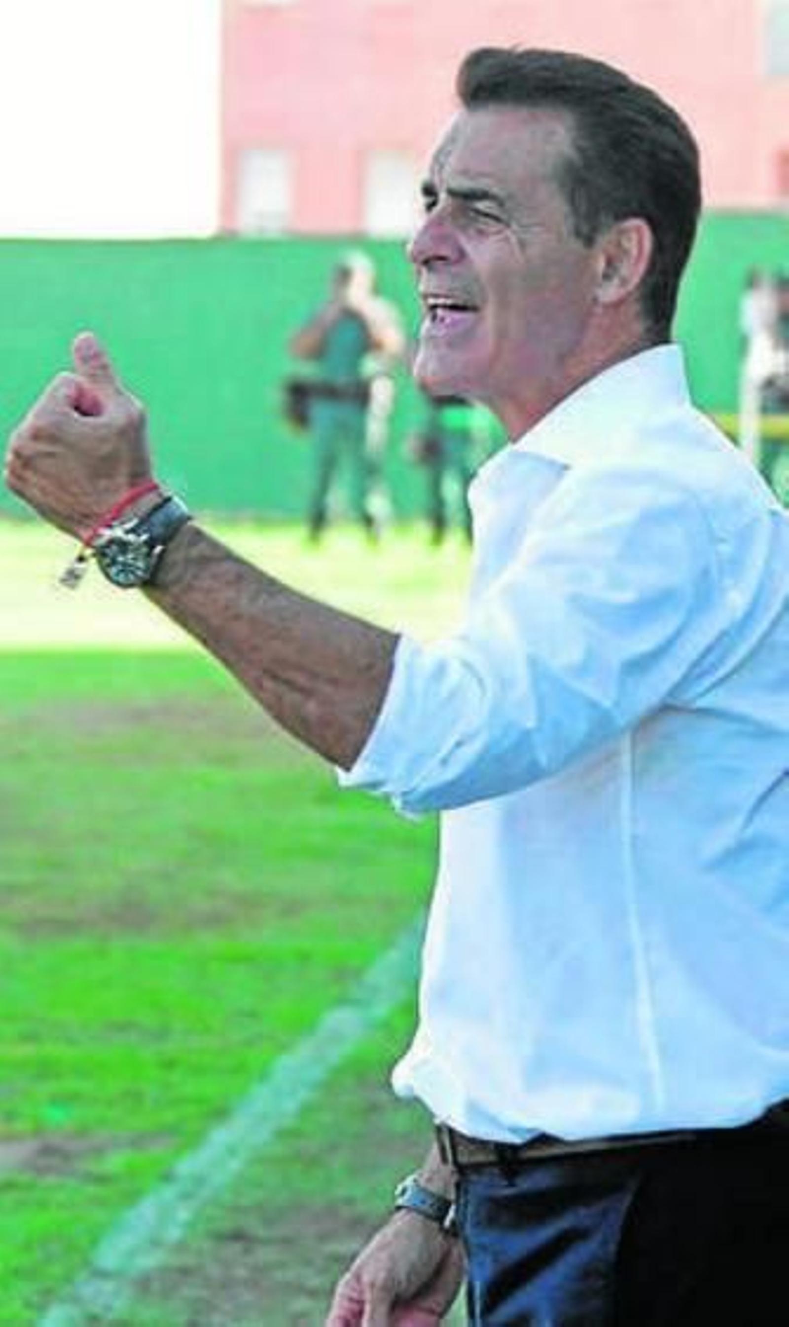 Manolo Ruiz, durante el encuentro.