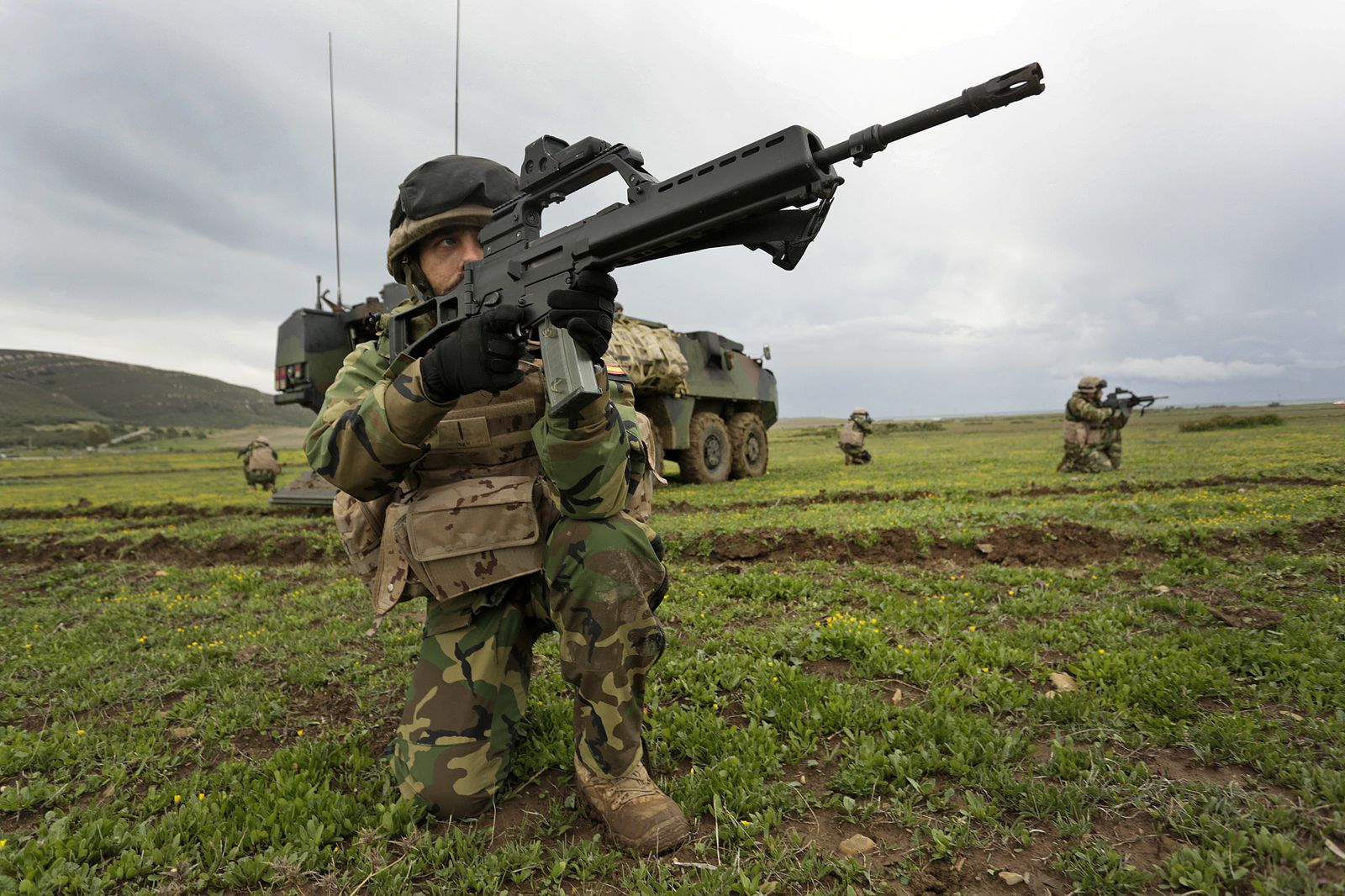 Maniobras Gruflex 61 de la Armada en el Retín