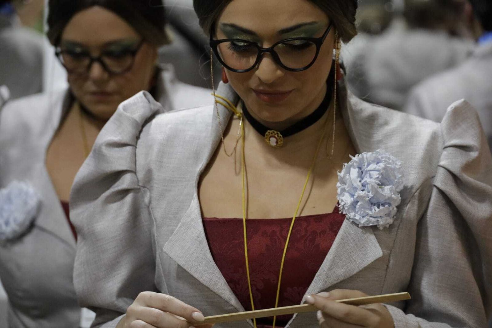 Comparsa La tía de la tiza en camerinos