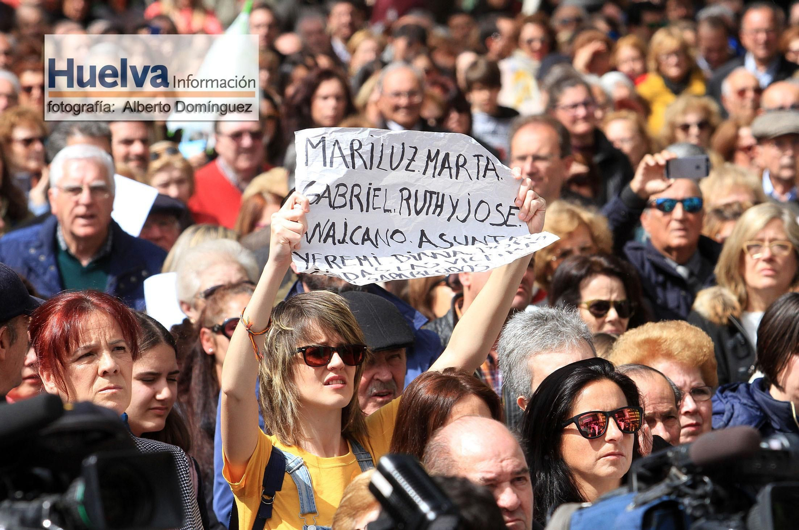 Imágenes de la manifestación contra la derogación de la prisión permanente revisable celebrada en Huelva