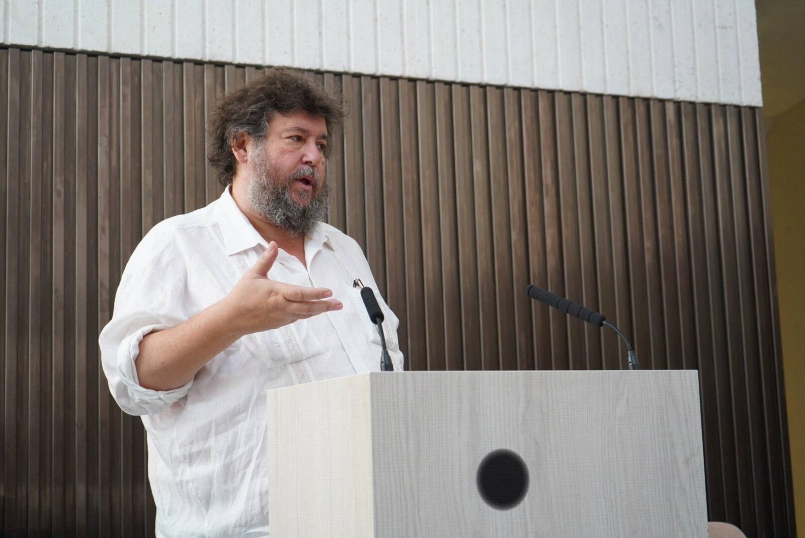 Pedro G. en una intervención en el Centro Lorca.