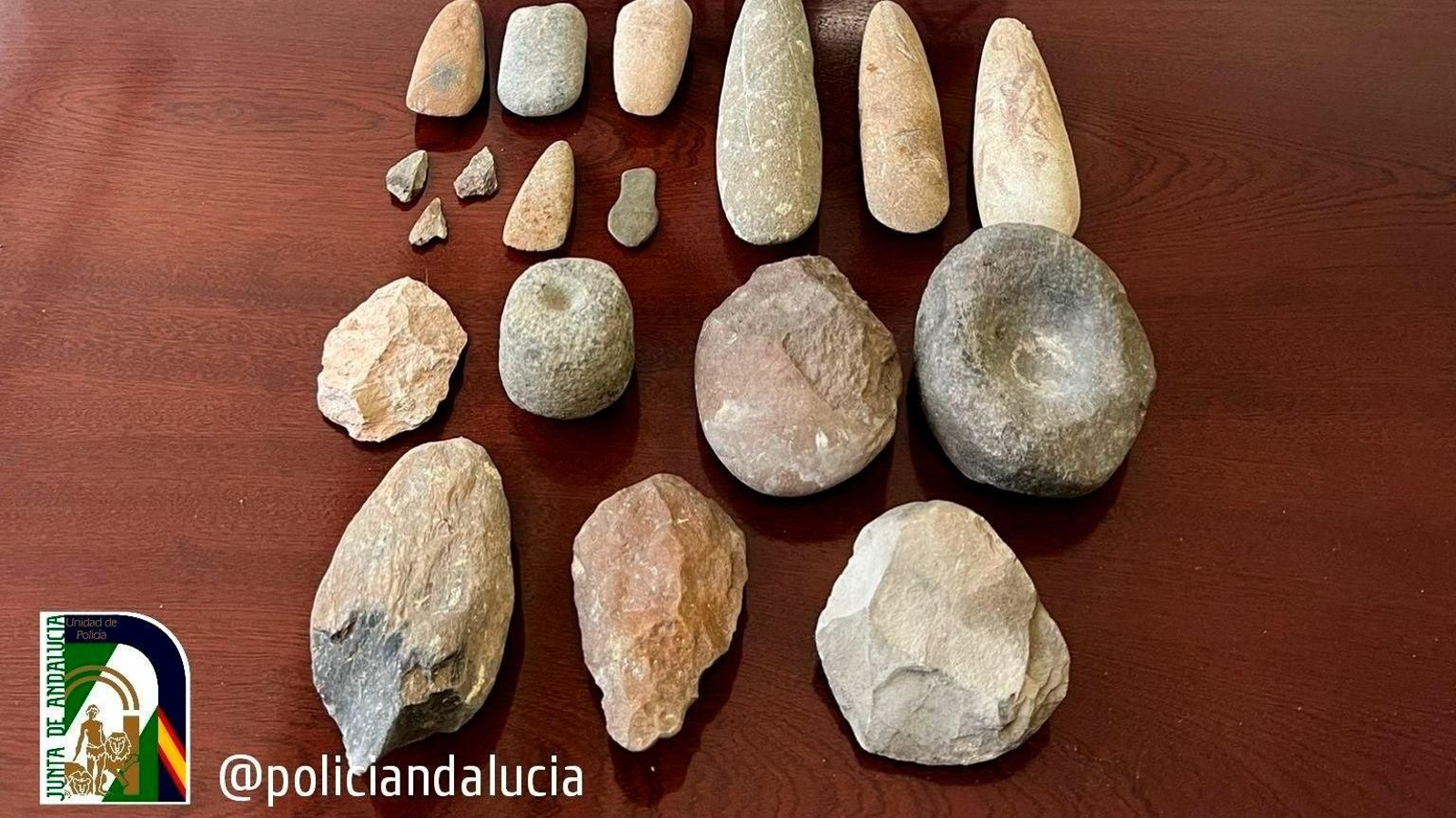 Piezas recuperadas por la Unidad del Cuerpo Nacional de Policía Adscrita a la Comunidad Autónoma de Andalucía.