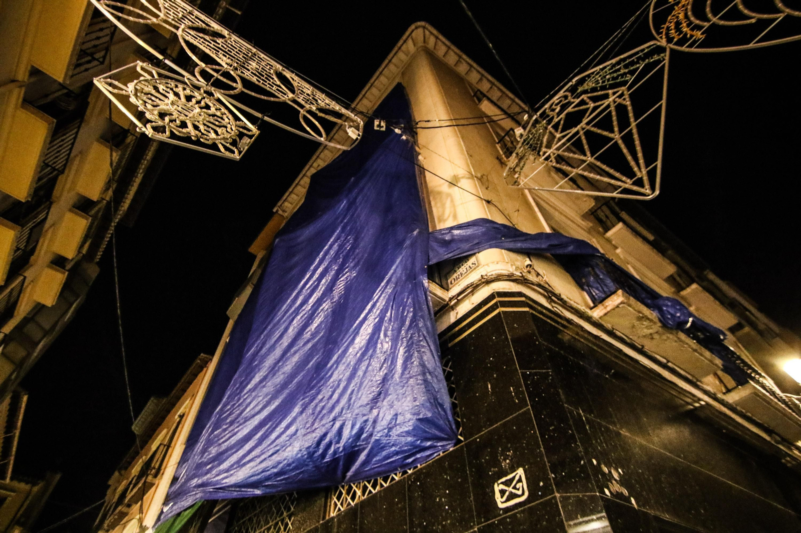 Fachada del inmueble en obras.