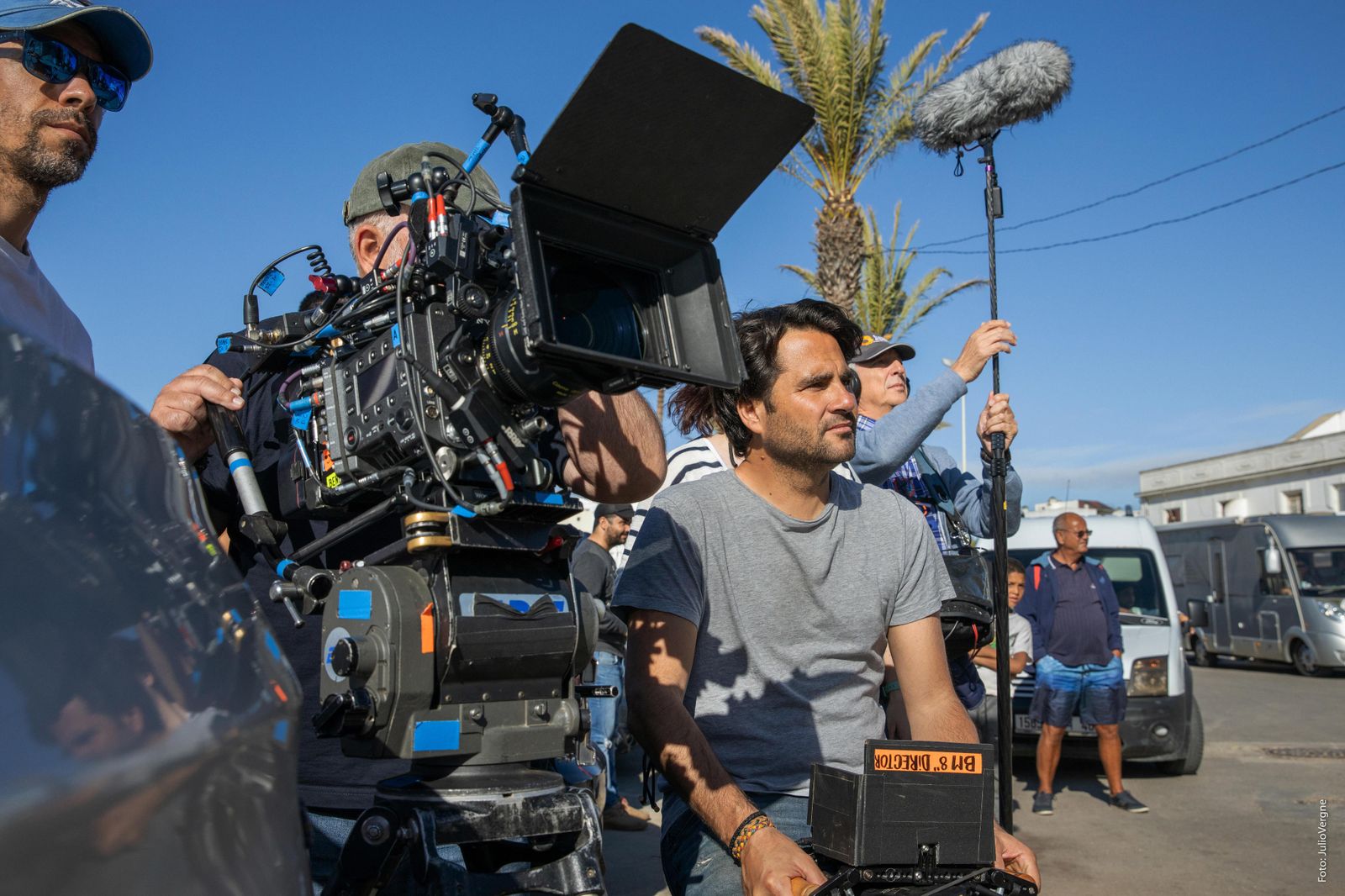 El director Álvaro Díaz Lorenzo, en acción.