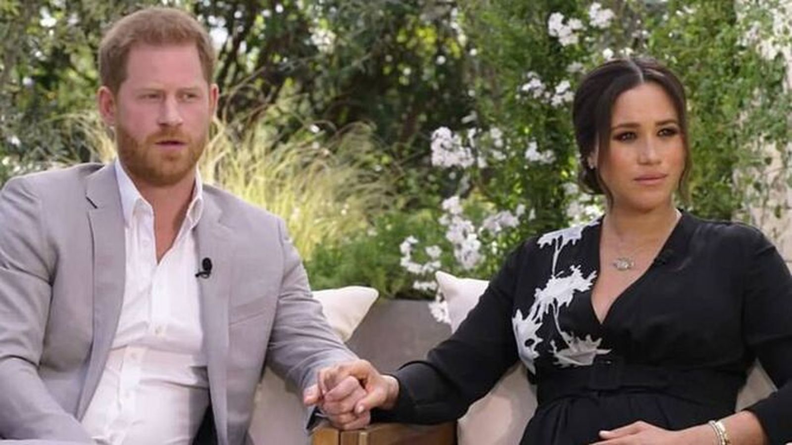 El príncipe Enrique y Meghan Markle, en un momento de su entrevista en televisión.