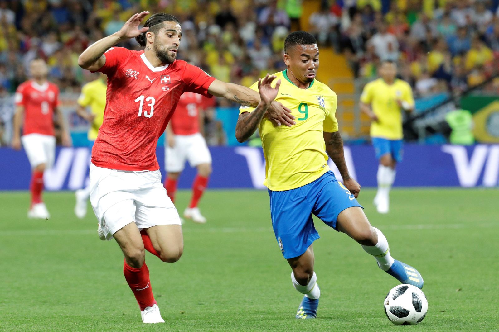 Las imágenes del Brasil-Suiza