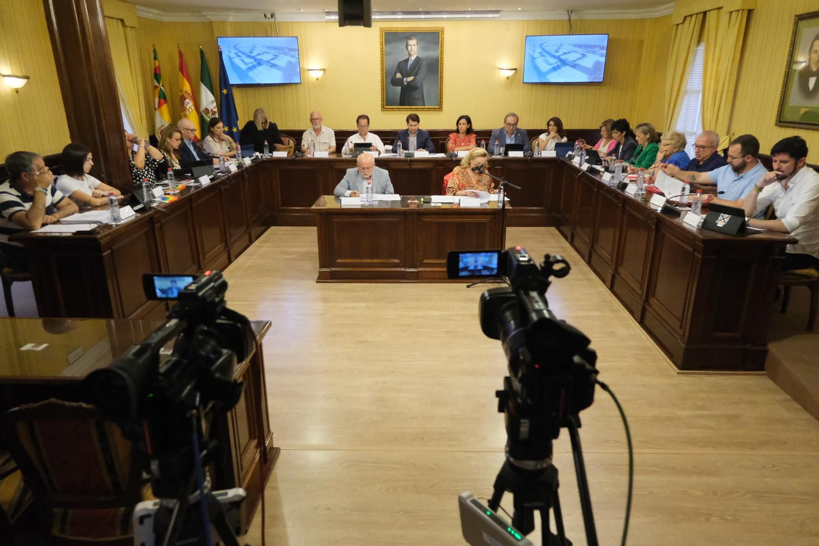 Un momento del pleno del Ayuntamiento de Cabra