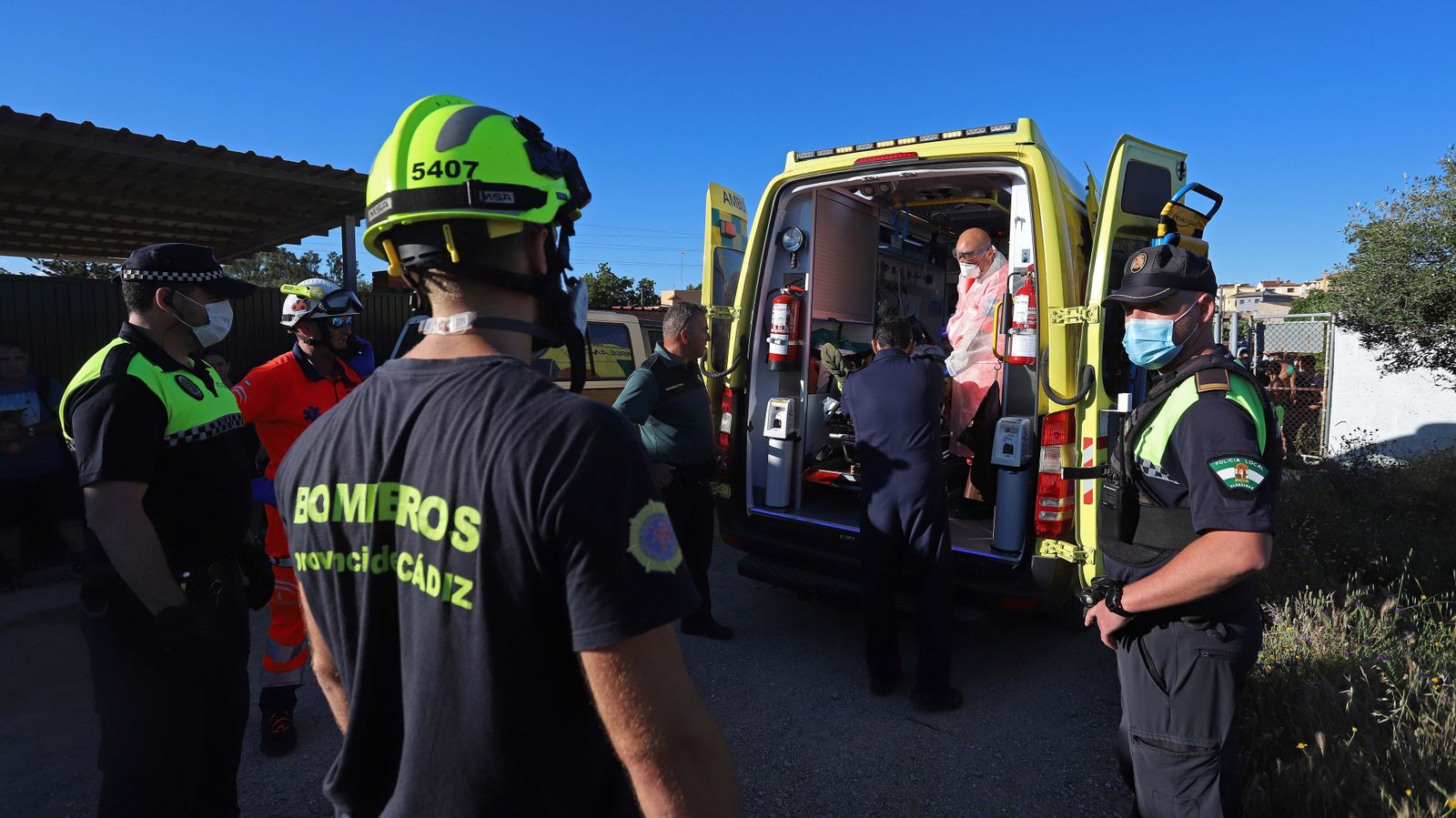 Rescate de un herido en las Pozas del Cobre