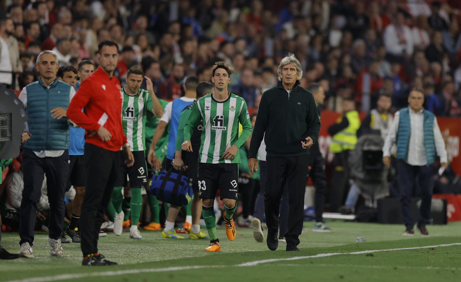 Pellegrini, en la banda del Ramón Sánchez-Pizjuán.