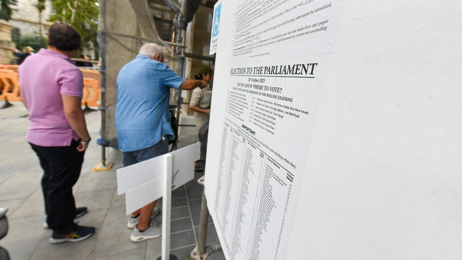 La jornada electoral en Gibraltar, en imágenes