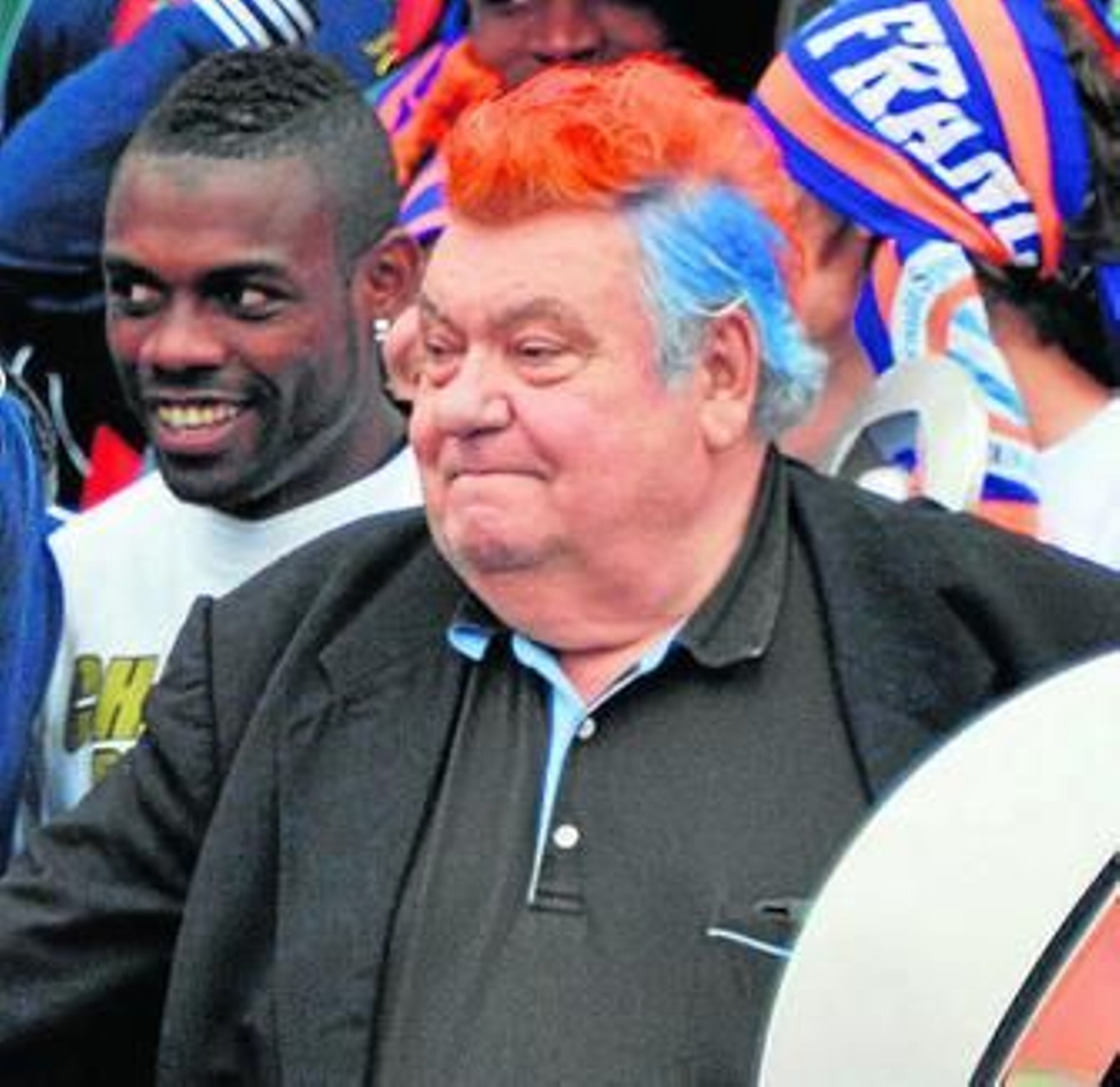 Nicollin, en la celebración del título de Liga, ayer en Montpellier.