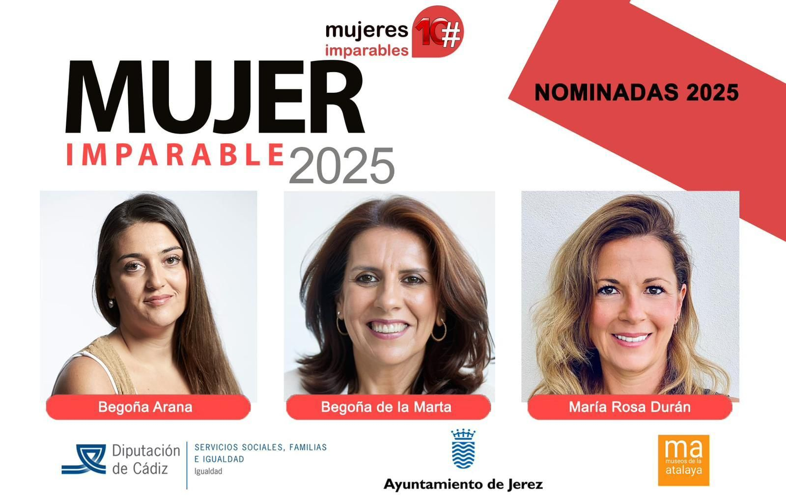 Candidatas al Premio Mujer Imparable de la provincia 2025.