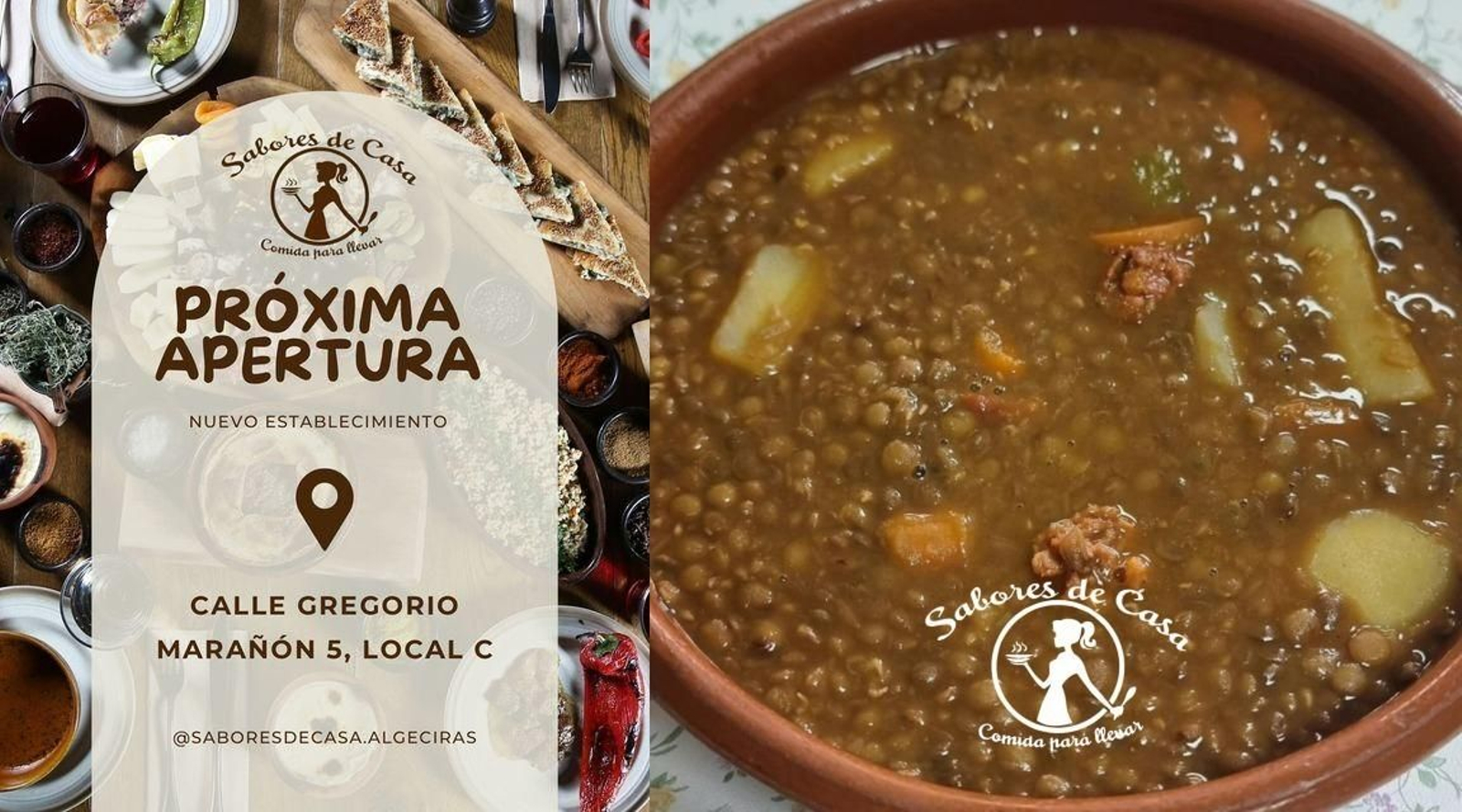 'Sabores de casa' anuncia su nueva apertura. 'Sabores de casa' anuncia su nueva apertura.