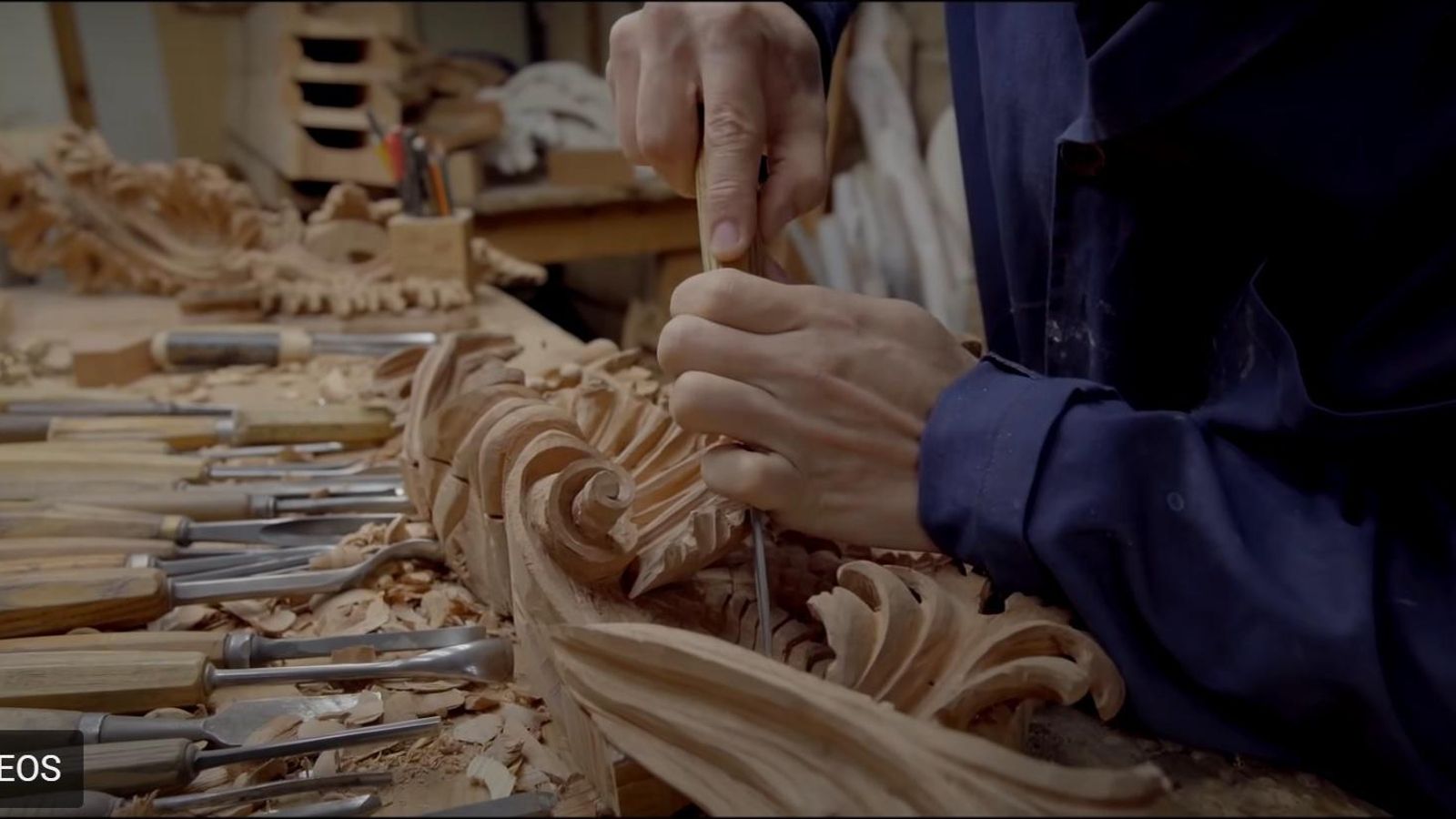 Detalle de la talla del paso del Nazareno que aparece en el vídeo promocional de El Palermasso.