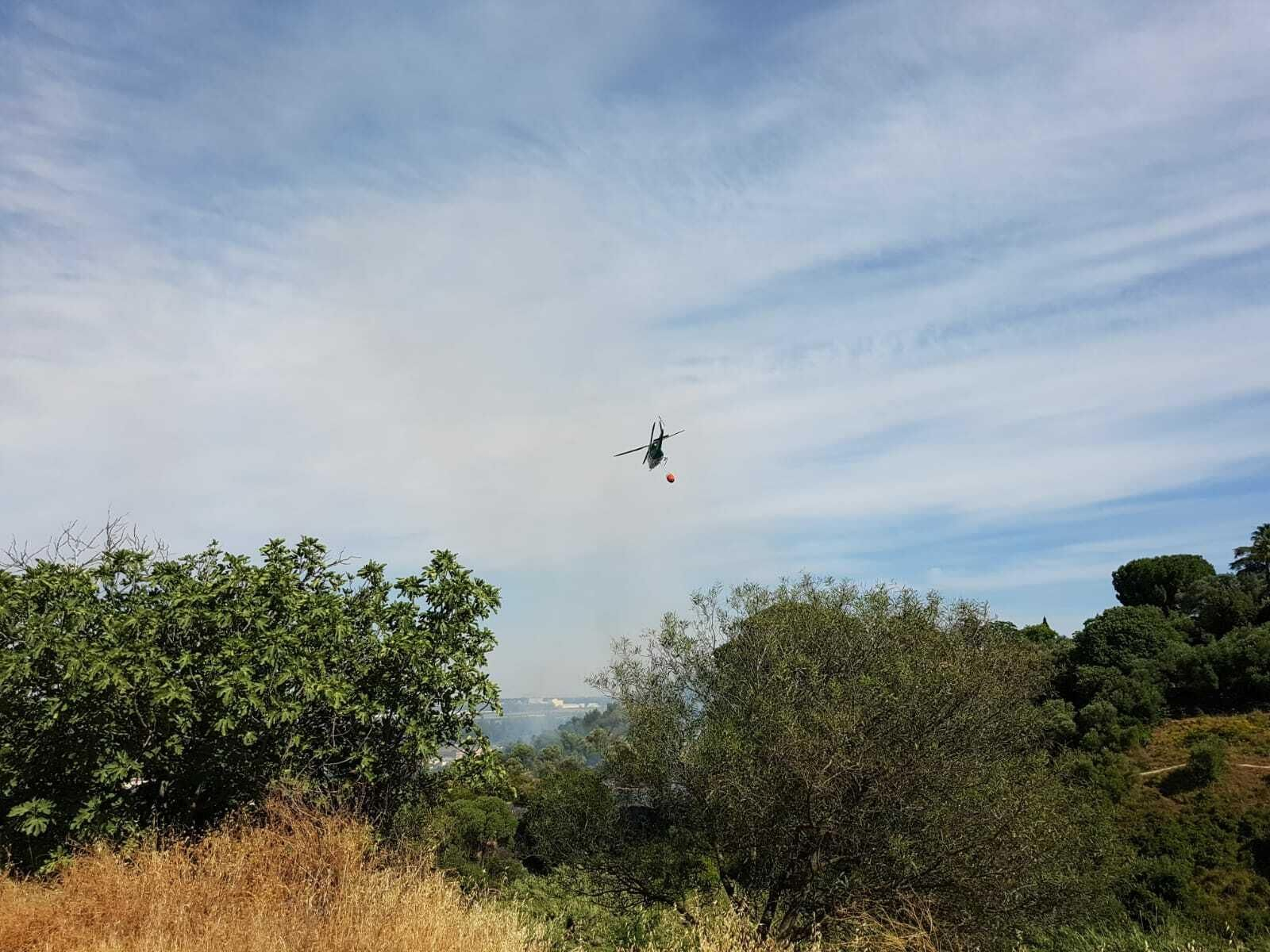 Incendio en la cornisa de Gelves