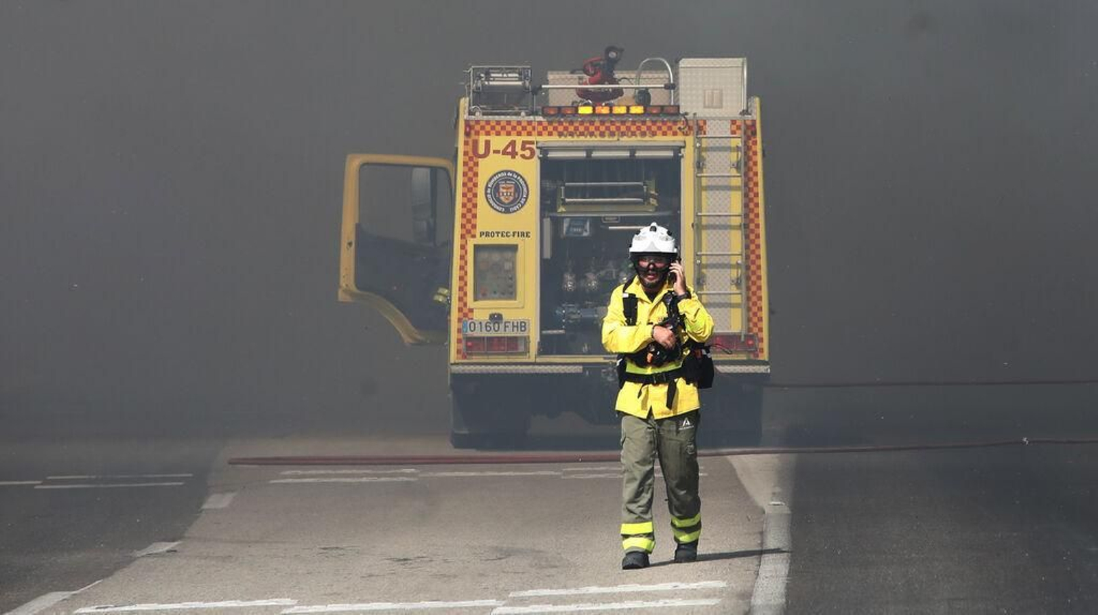 Grave incendio en la campiña de Jerez