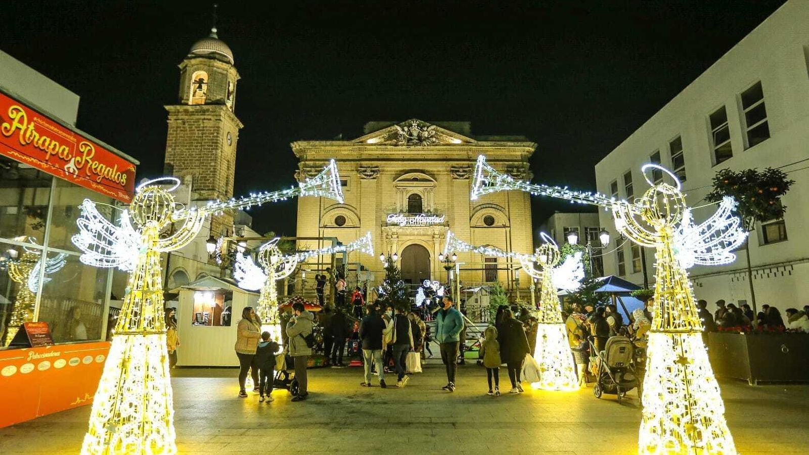 Decoración navideña en Chiclana en 2021