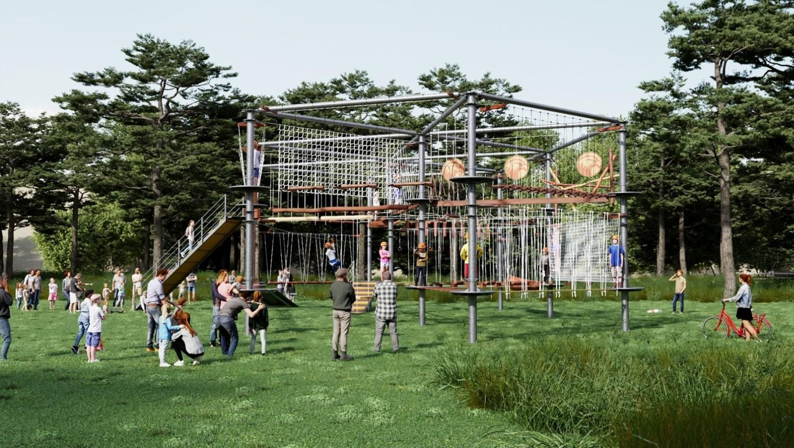 El nuevo parque multiaventura de Frailes.