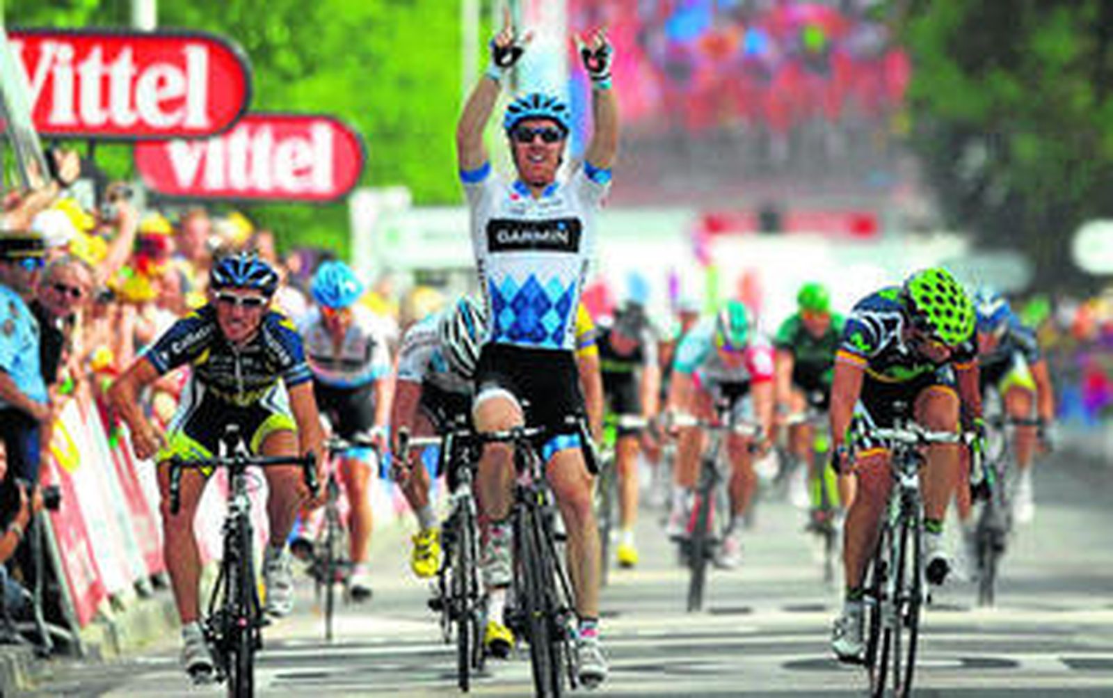 Farrar dedica su triunfo a Weylandt, por delante del francés Romanin Feillu y del español José Joaquín Rojas.