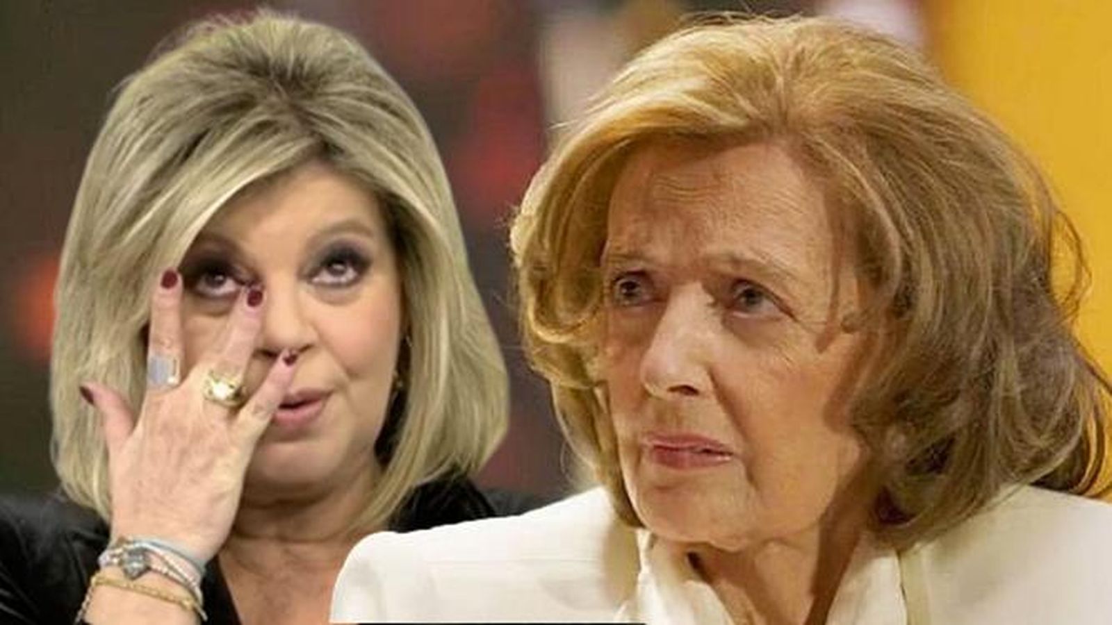 Terelu Campos y María Teresa Campos en sendas imágenes recientes