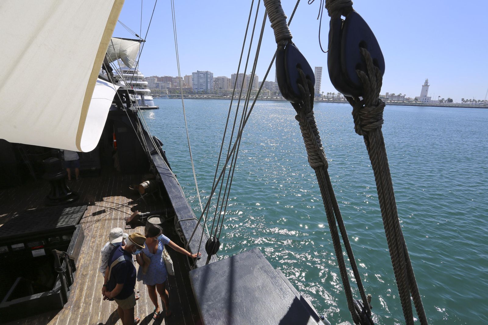 Las fotos de la nao 'Victoria' en el puerto de Málaga