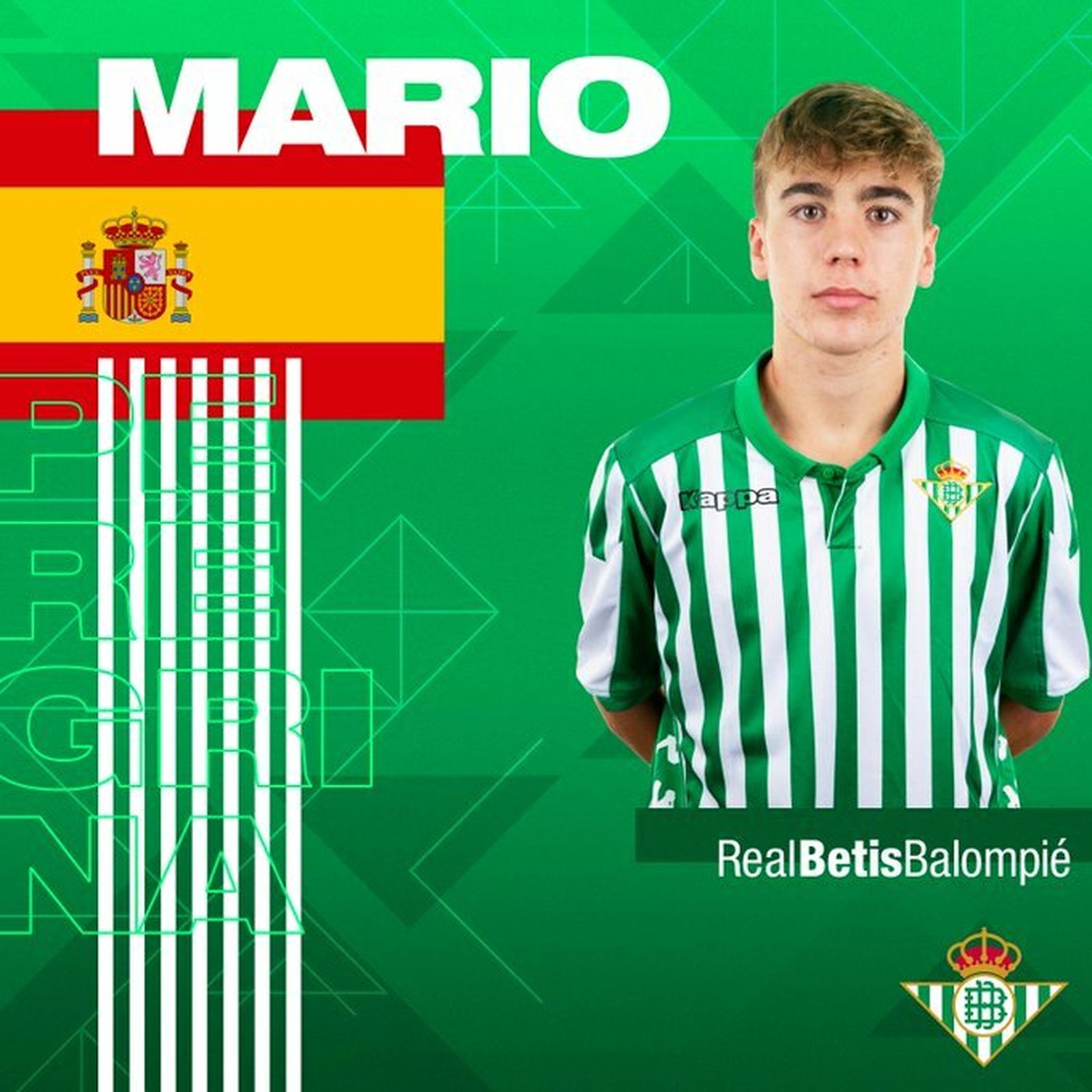Mario Peregrina, citado por la sub 16.