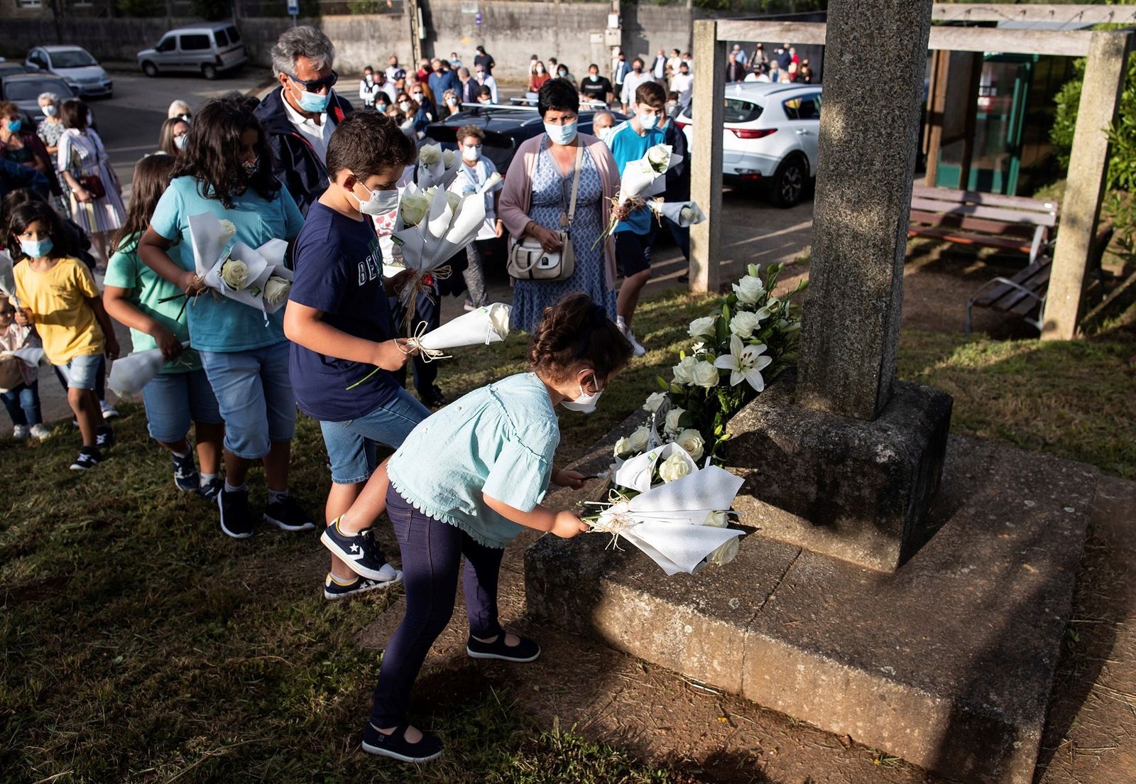 Una imagen del acto celebrado en Angrois.
