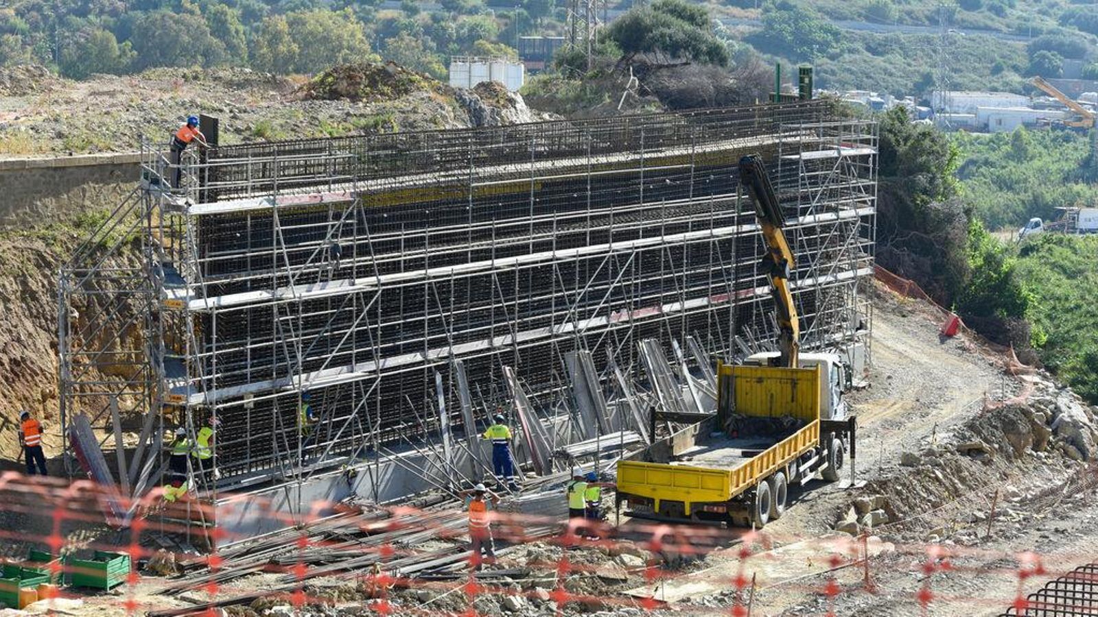 Trabajos del nuevo Acceso Sur a Algeciras, el pasado mayo