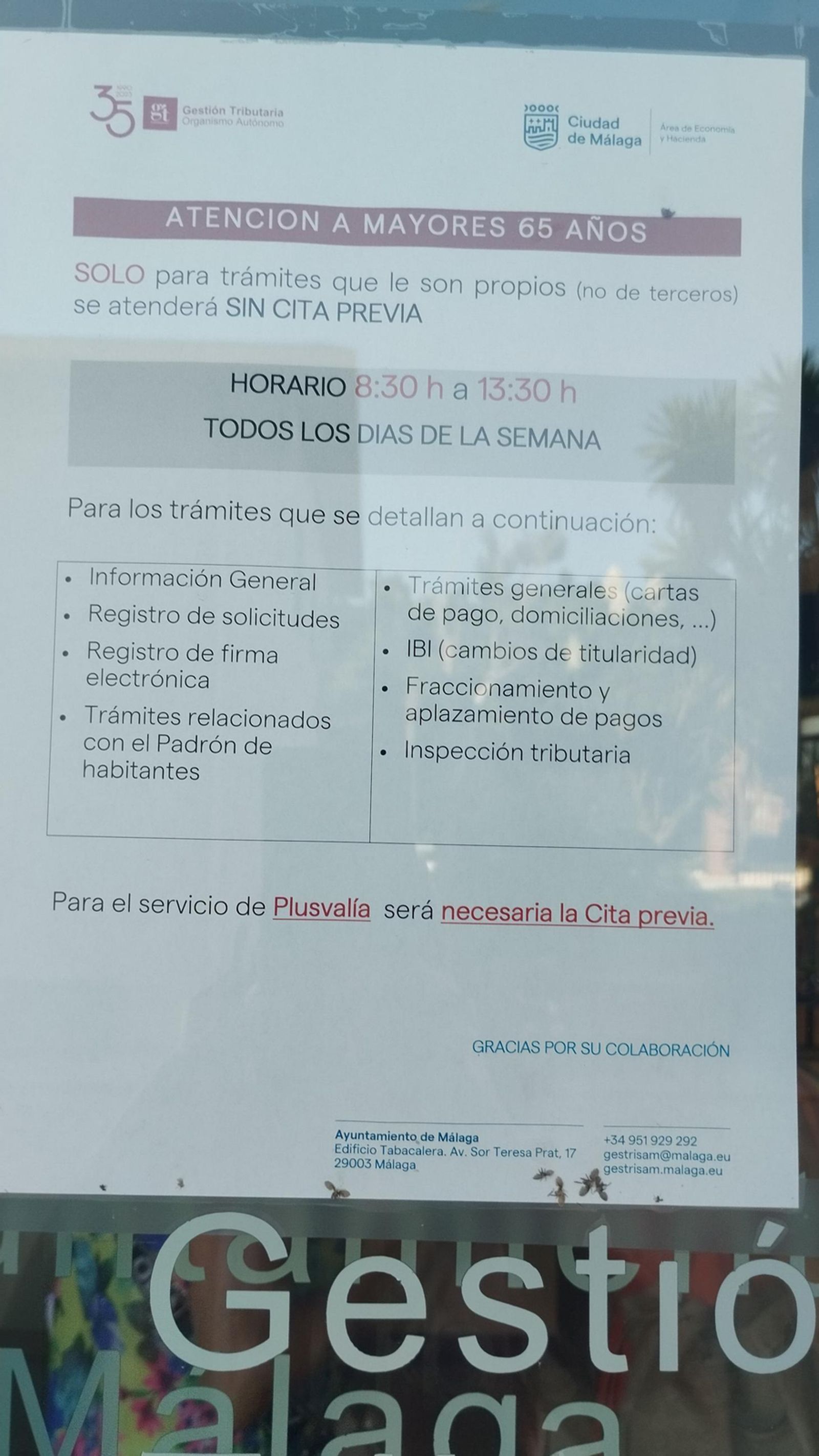 Cartel de Gestrisam (Adm. municipal).