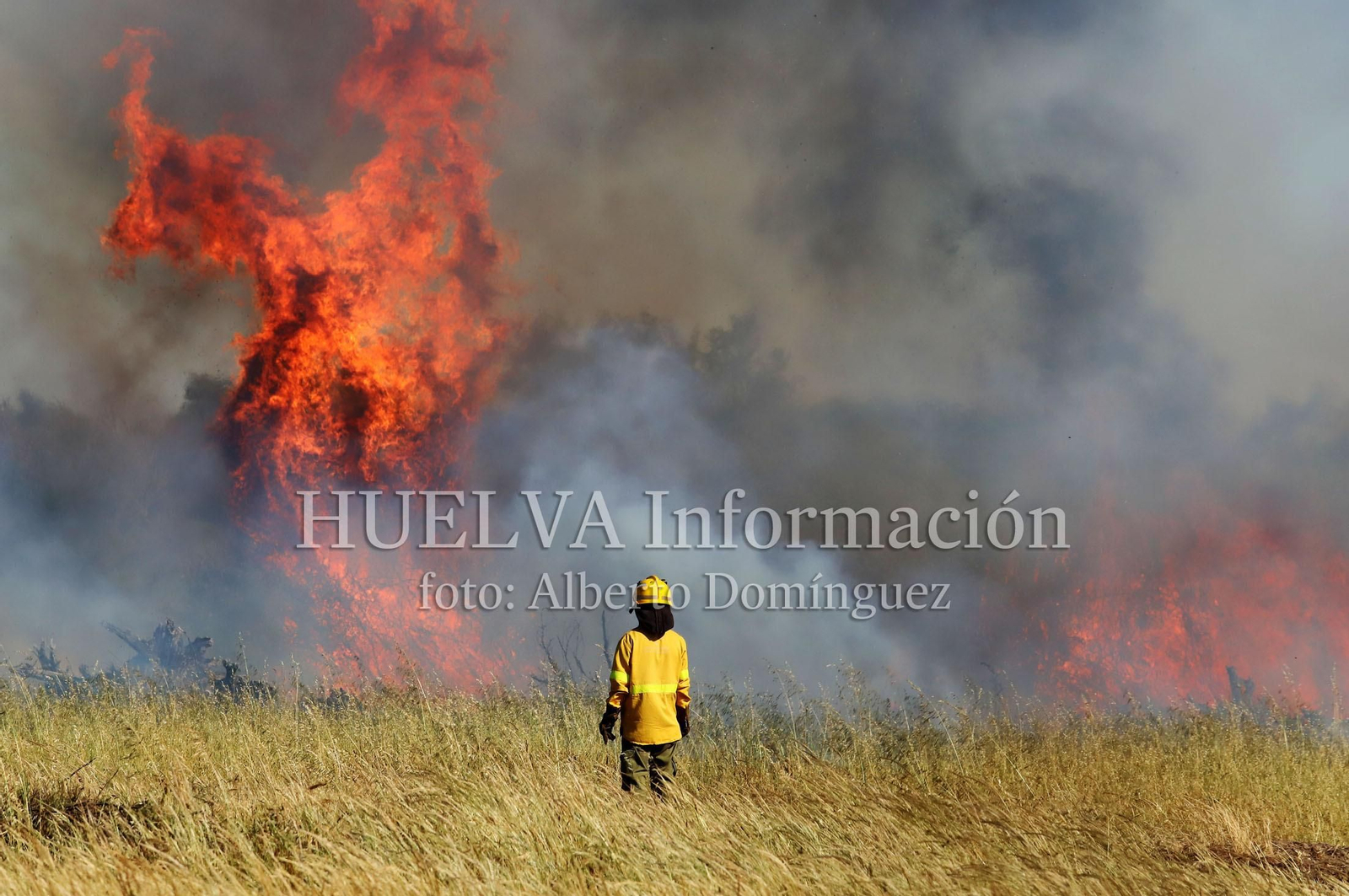 Imágenes del incendio en Doñana