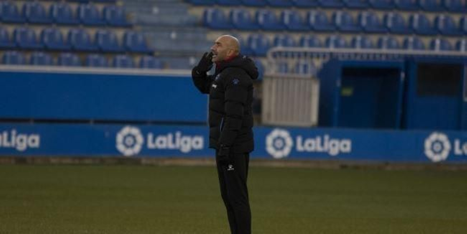 Abelardo, en el entrenamiento vitoriano.