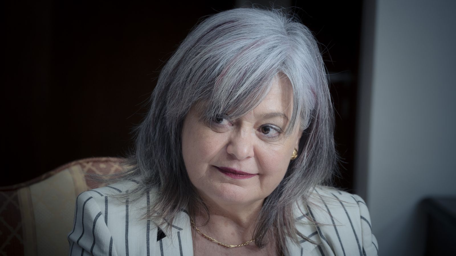 Blanca Flores, durante la entrevista