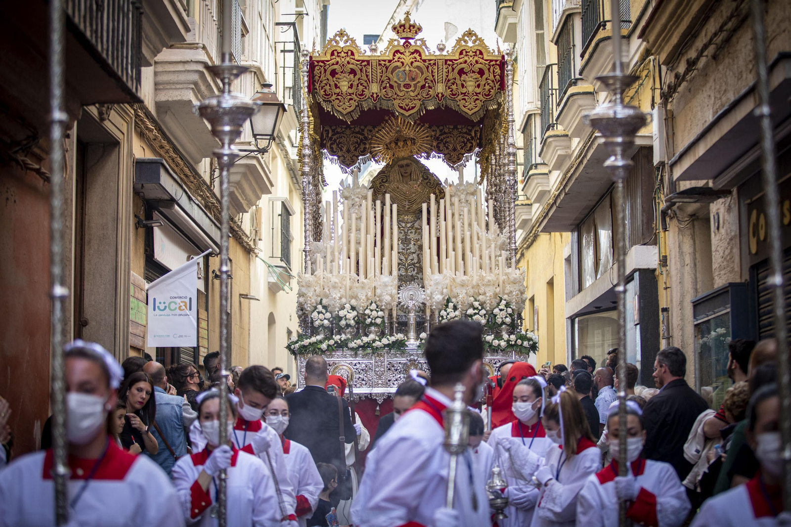 Las imágenes de la cofradía de Las Penas en la Semana Santa de Cádiz 2022
