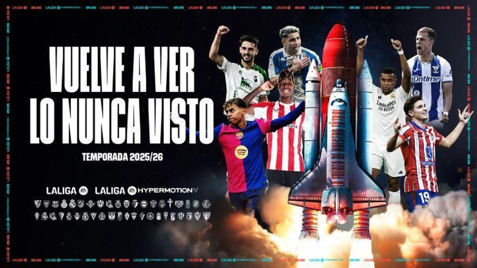 Cartel promocional de la competición de fútbol en España