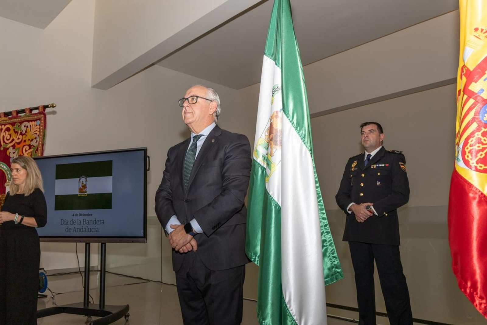Acto institucional de la Bandera que organiza la Junta de Andalucía en el Museo Íbero