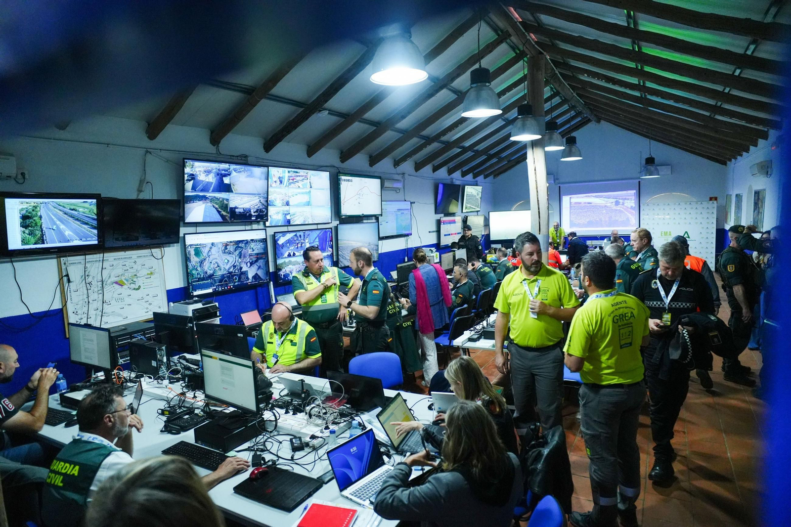 Puesto de Mando Avanzado desplegado para el Gran Premio de Moto GP de Jerez