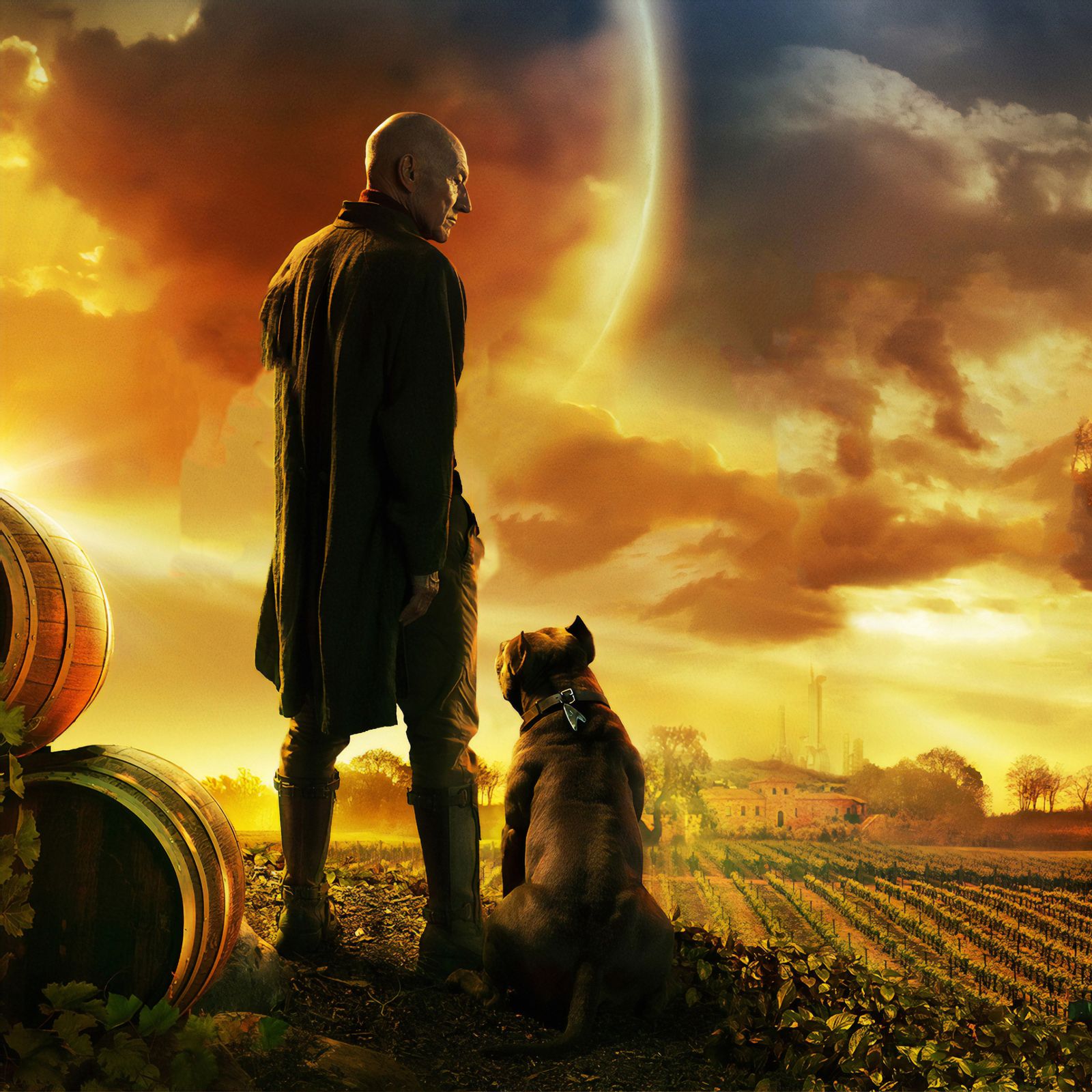 Patrick Stewart en el cartel anunciador de 'Star Trek: Picard'
