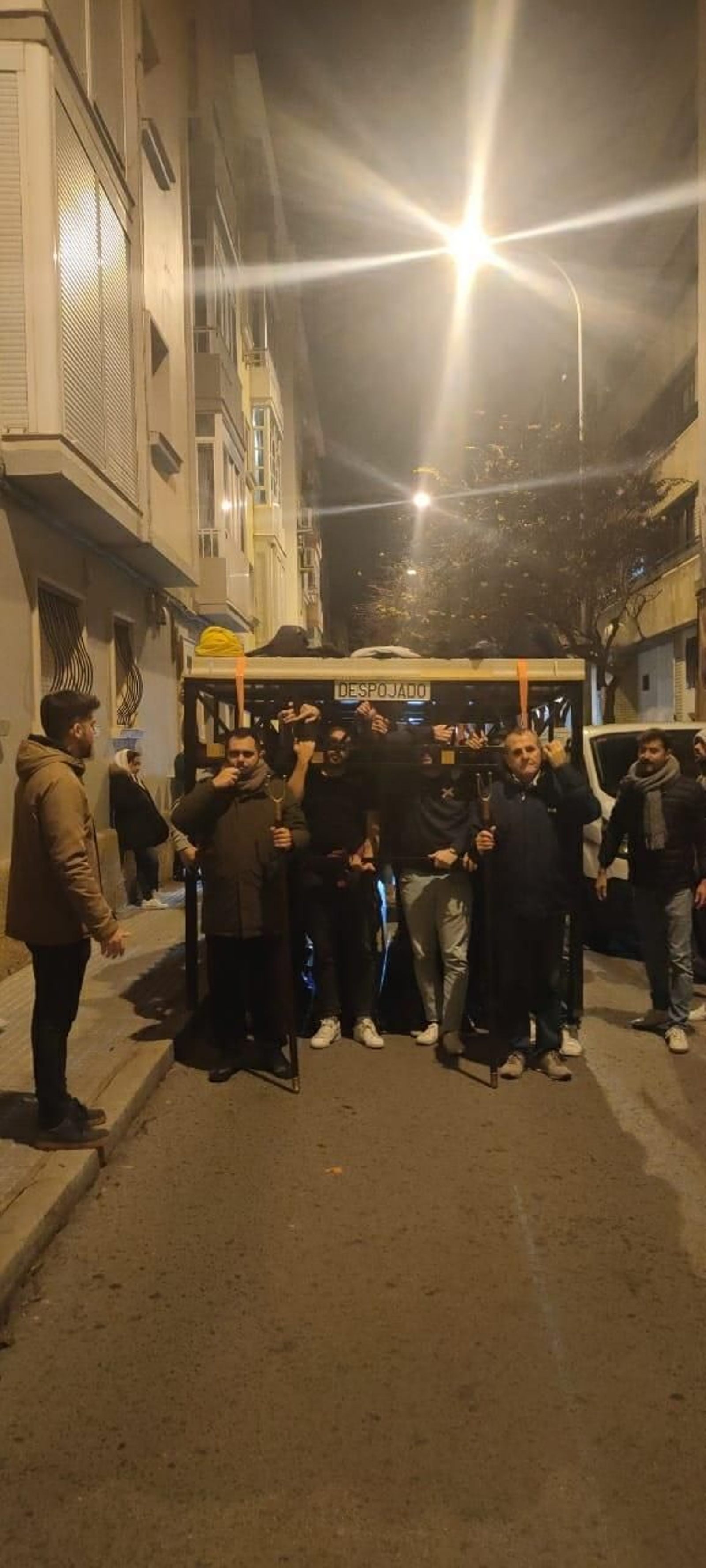 Ensayo de la cuadrilla del Despojado este pasado viernes.