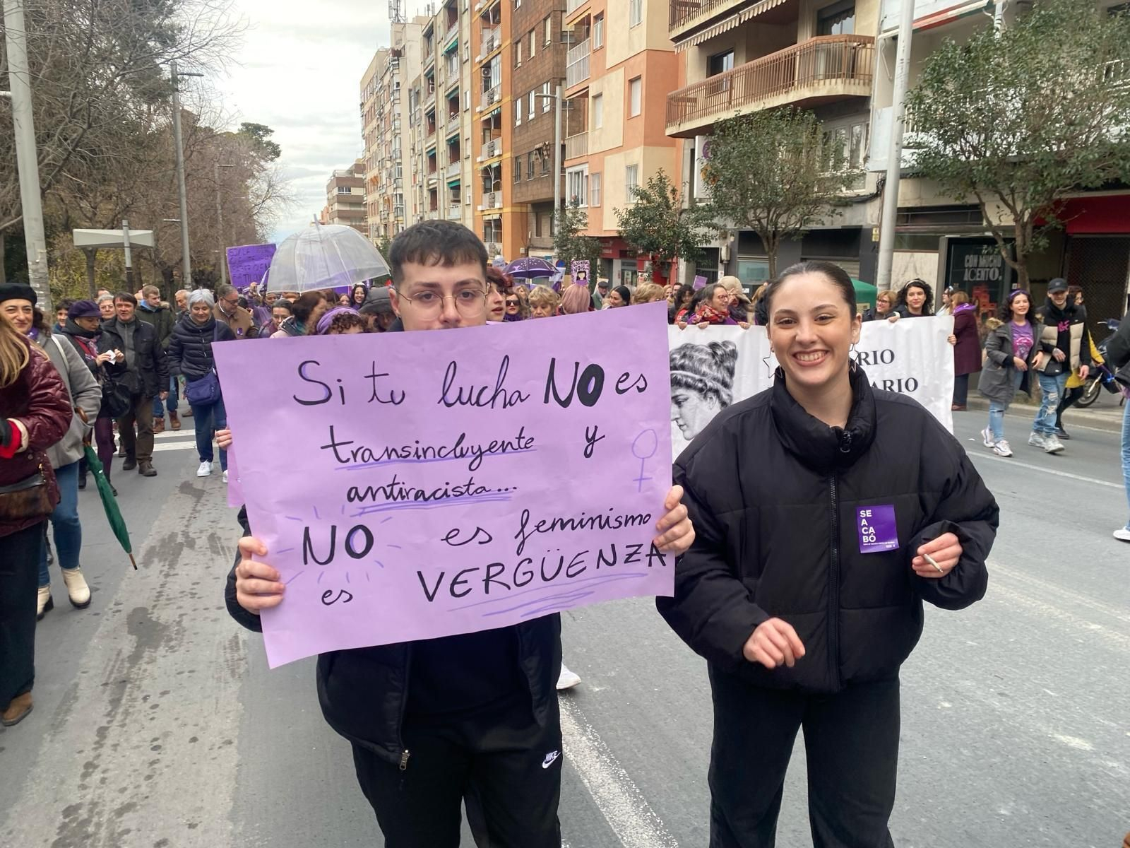 Manifestación del Día Internacional de la Mujer en Jaén.
