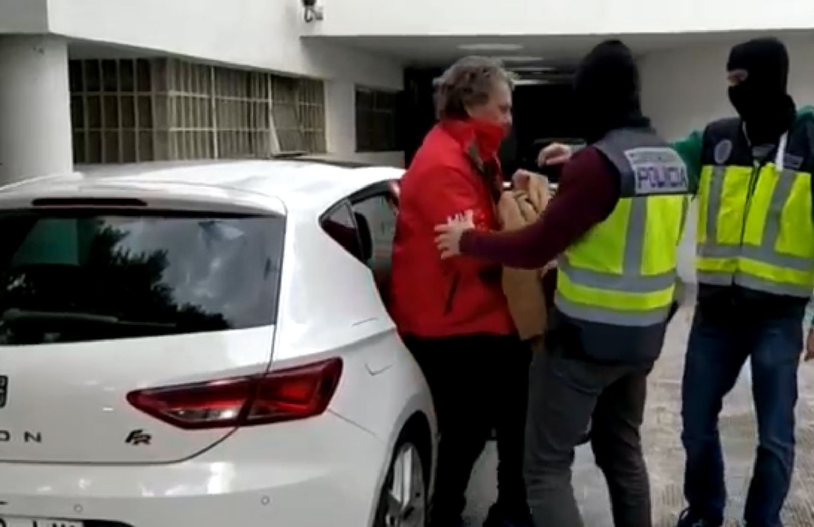 Momento de la detención de Sito Miñanco