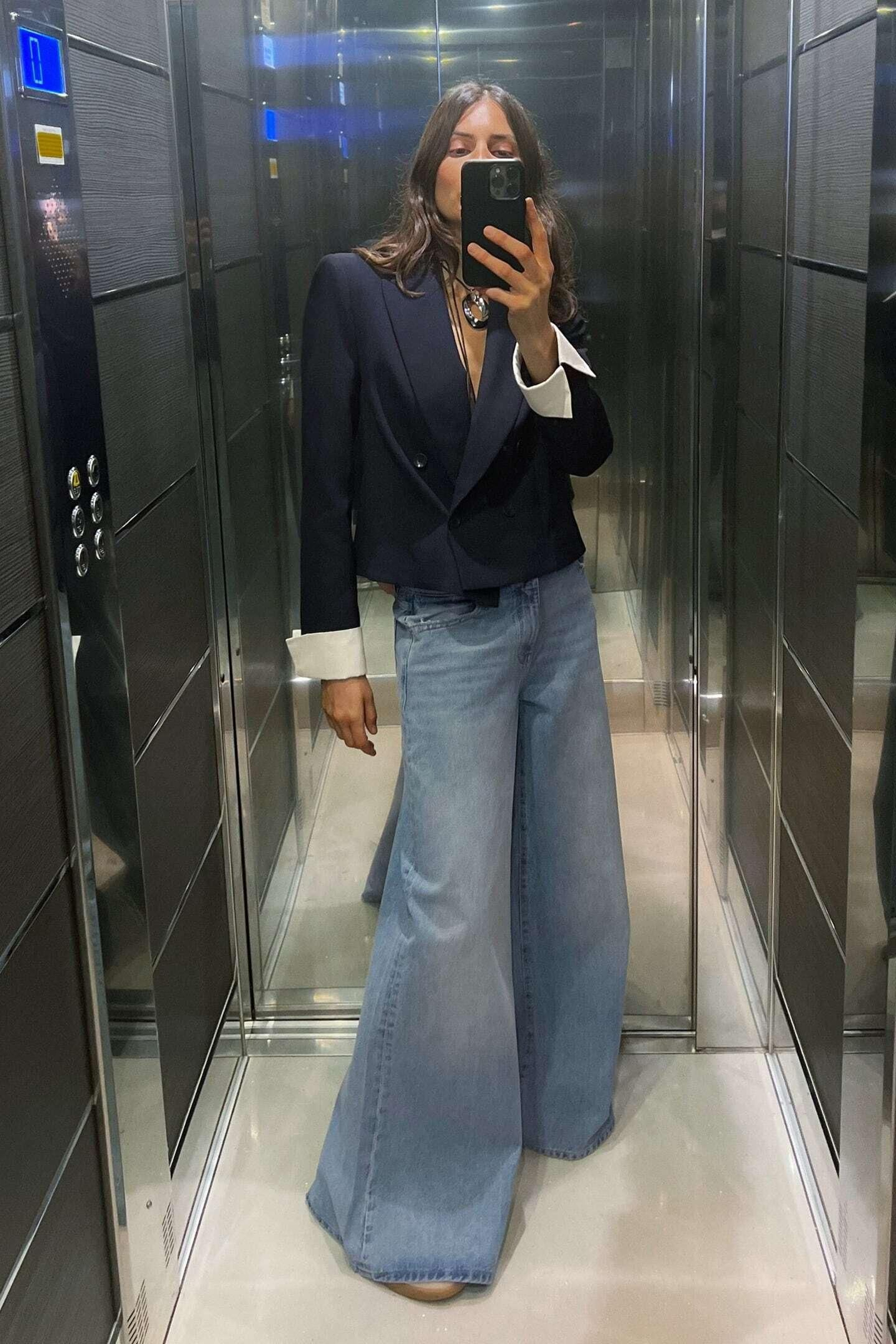 Vaqueros de Zara con campana XXL.