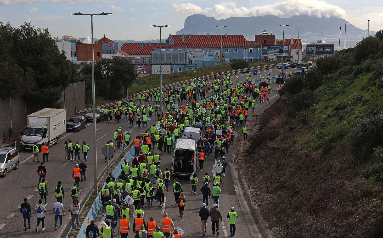 Imágenes de las protestas de los agricultores en Algeciras