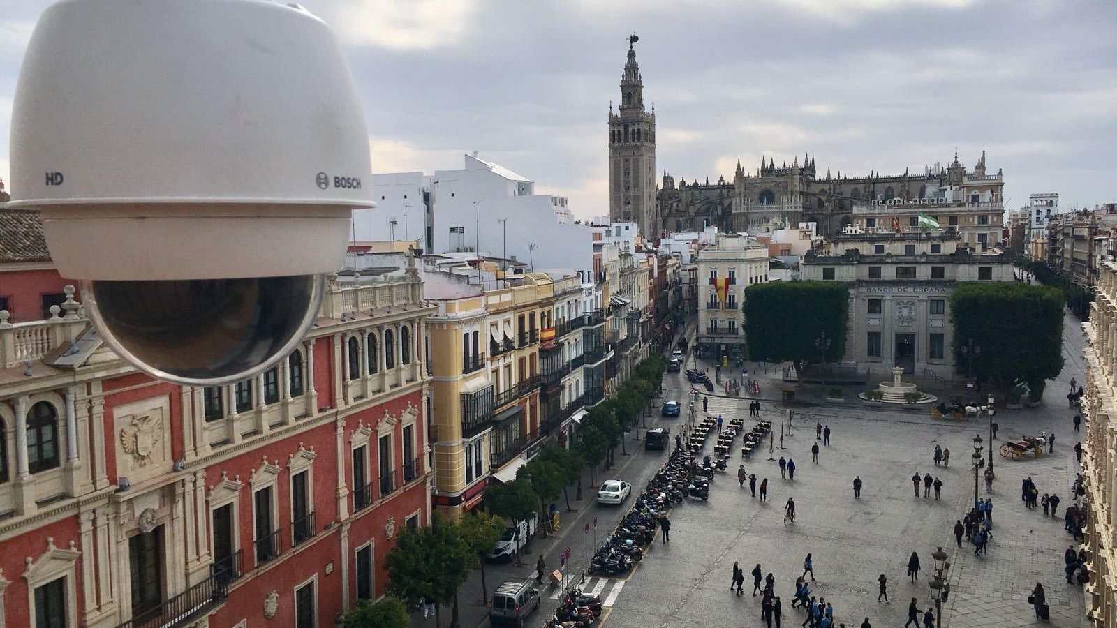 Una de las cámaras de alta definición instaladas en la pasada Semana Santa.