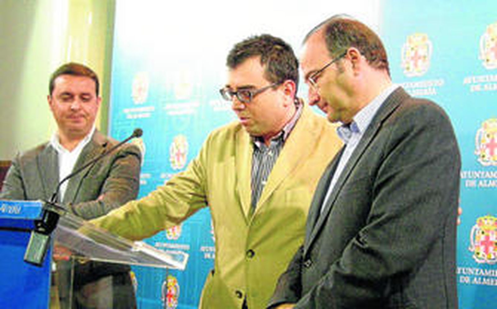 Javier Aureliano García, Francisco Amizian y Luis Rogelio Rodríguez.