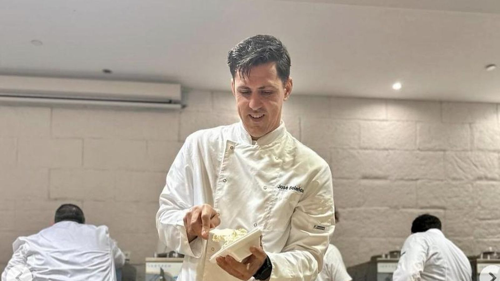 El chef José Bolaños Pinto durante el concurso