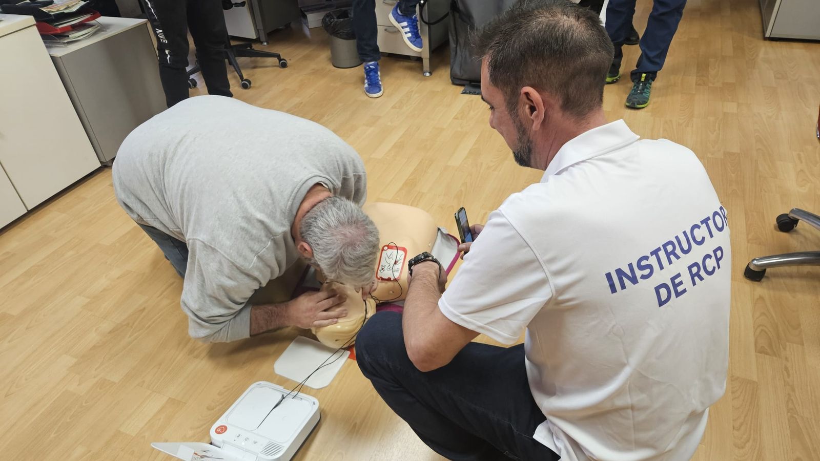 Uno de los alumnos durante la formación práctica