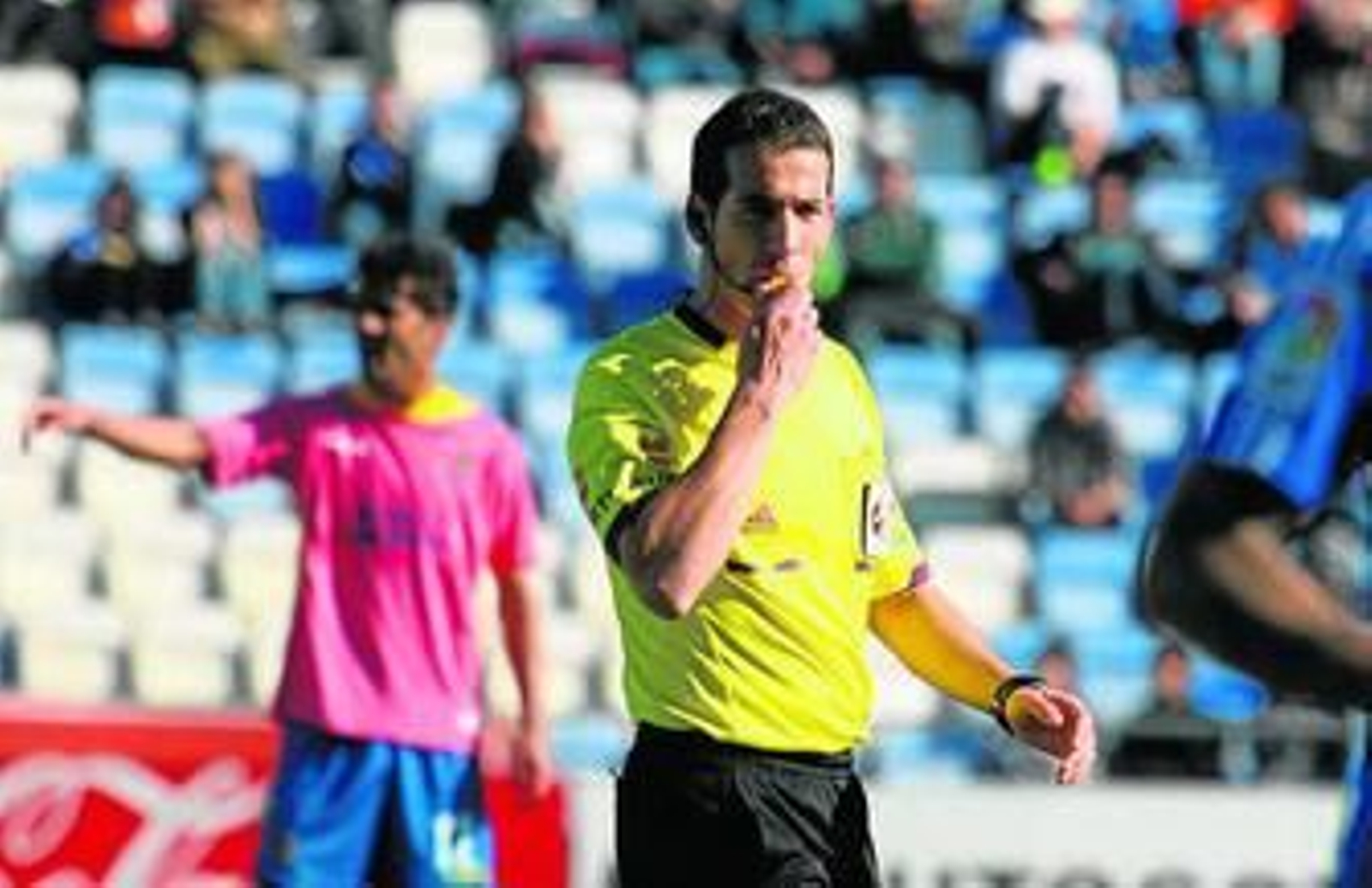 David Pérez Pallás, durante el encuentro entre el Recre y la UD Las Palmas.