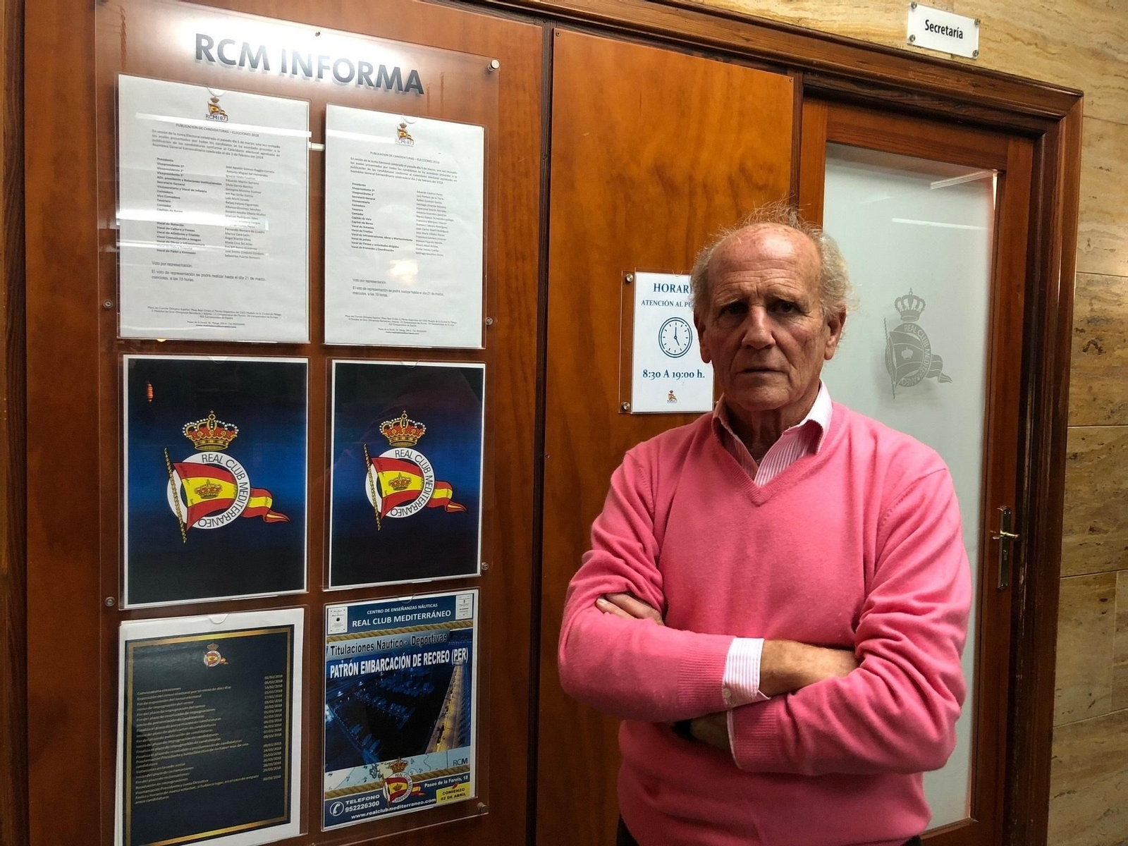 Eduardo Cestino posa ayer en la sede del club.