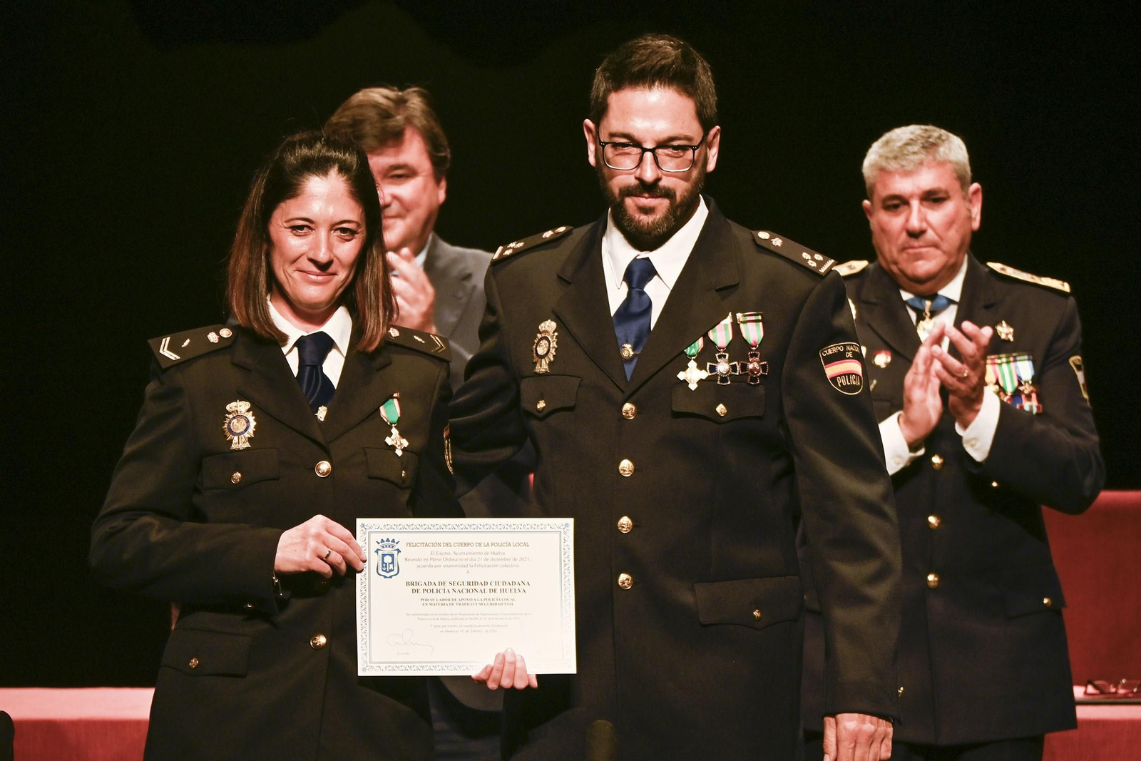 Imágenes del acto del Día de la Policía Local de Huelva